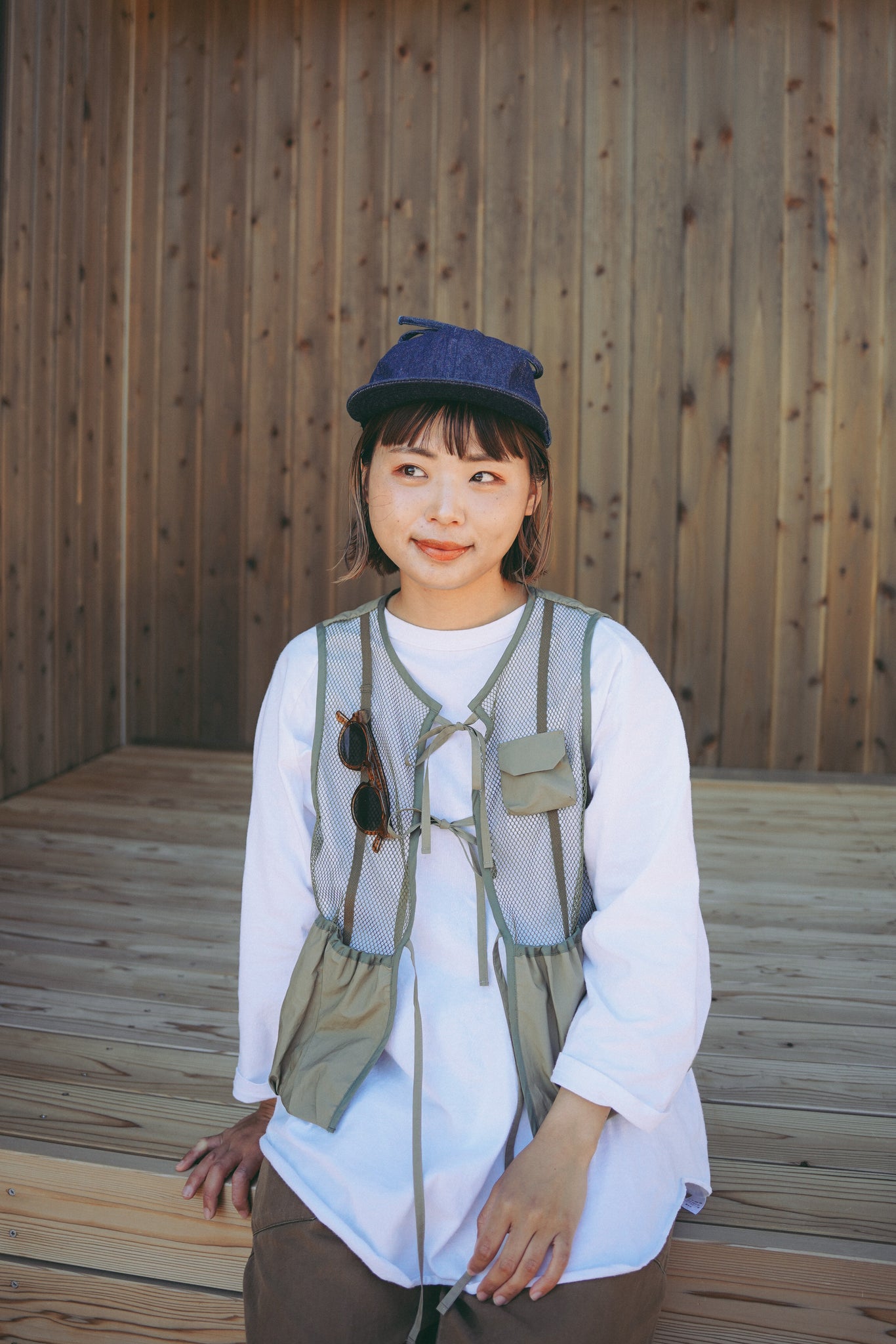 yuuca×about her. little vest wakaba (グリーン) – about her. online