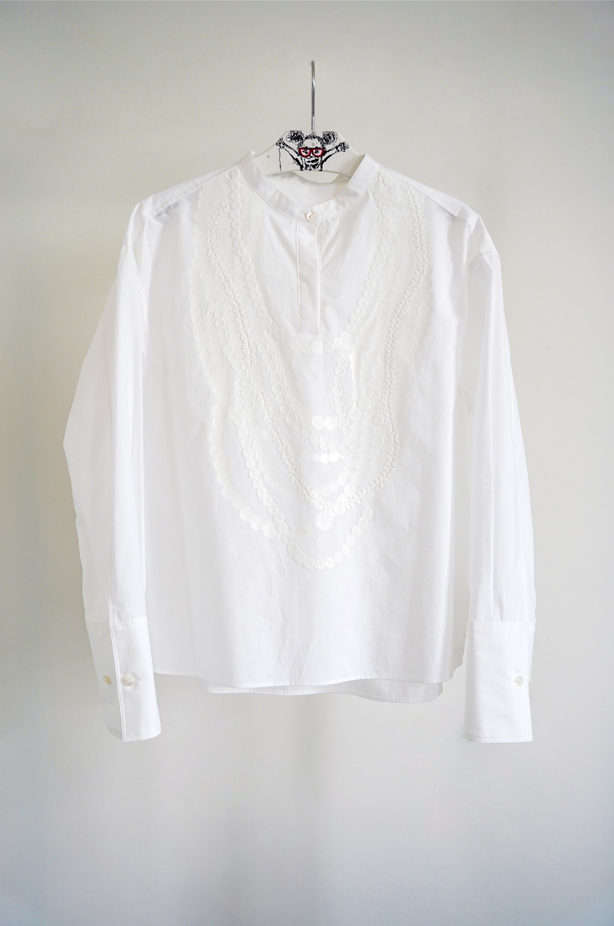 レトロ片山優子さん×about her.のコラボレーションシャツ　コ about button – about her. online